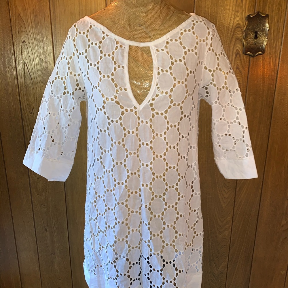 White Eyelet Coverup